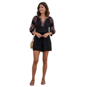 Loft Black Romper with Embroidery size SP